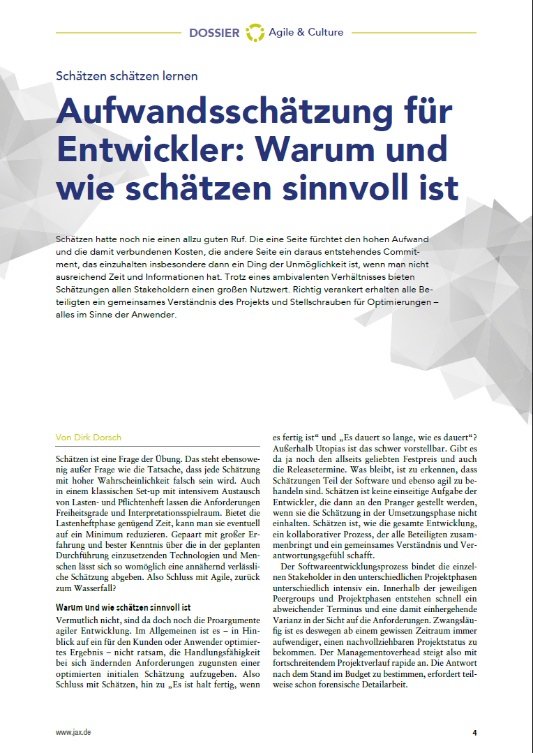 Mehr als 40 Seiten zu Wissen zu: Java, Software-Architektur und Software-Innovation.